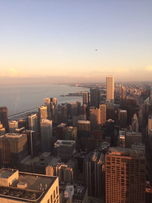 Chicago skyline at sunset Chicago skyline at sunset
