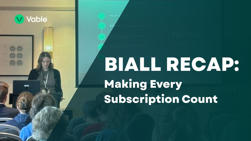 BIALL recap - Optimising Subscriptions