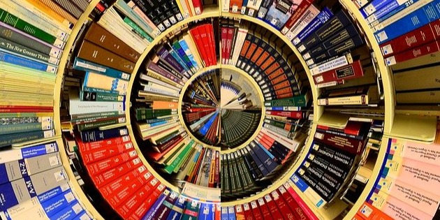 books in a circle