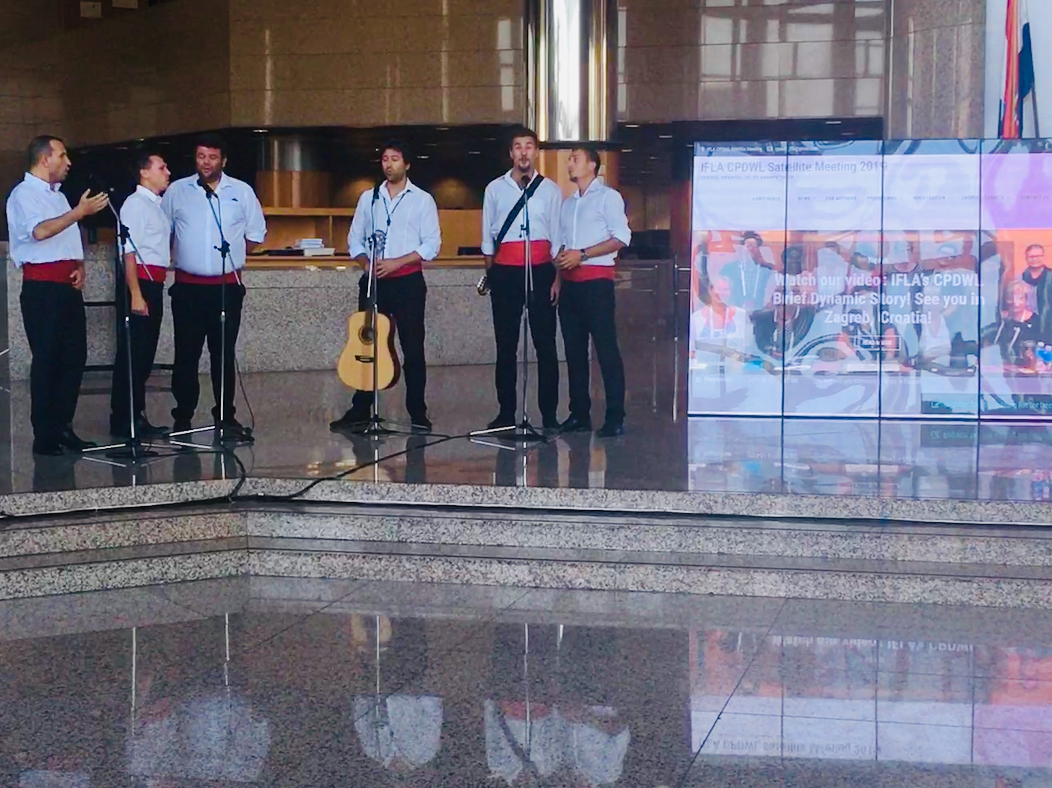 Klapa performance at National and University of Zagreb 2019