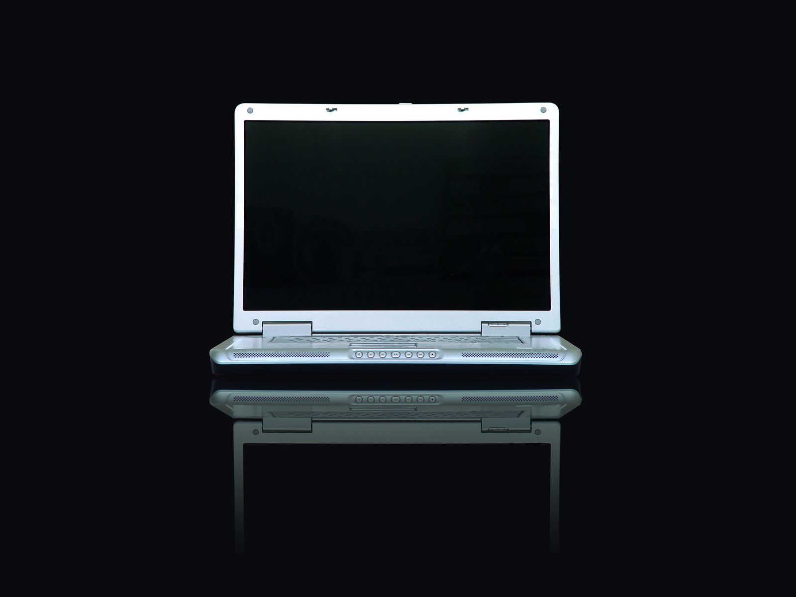 laptop with a black screen
